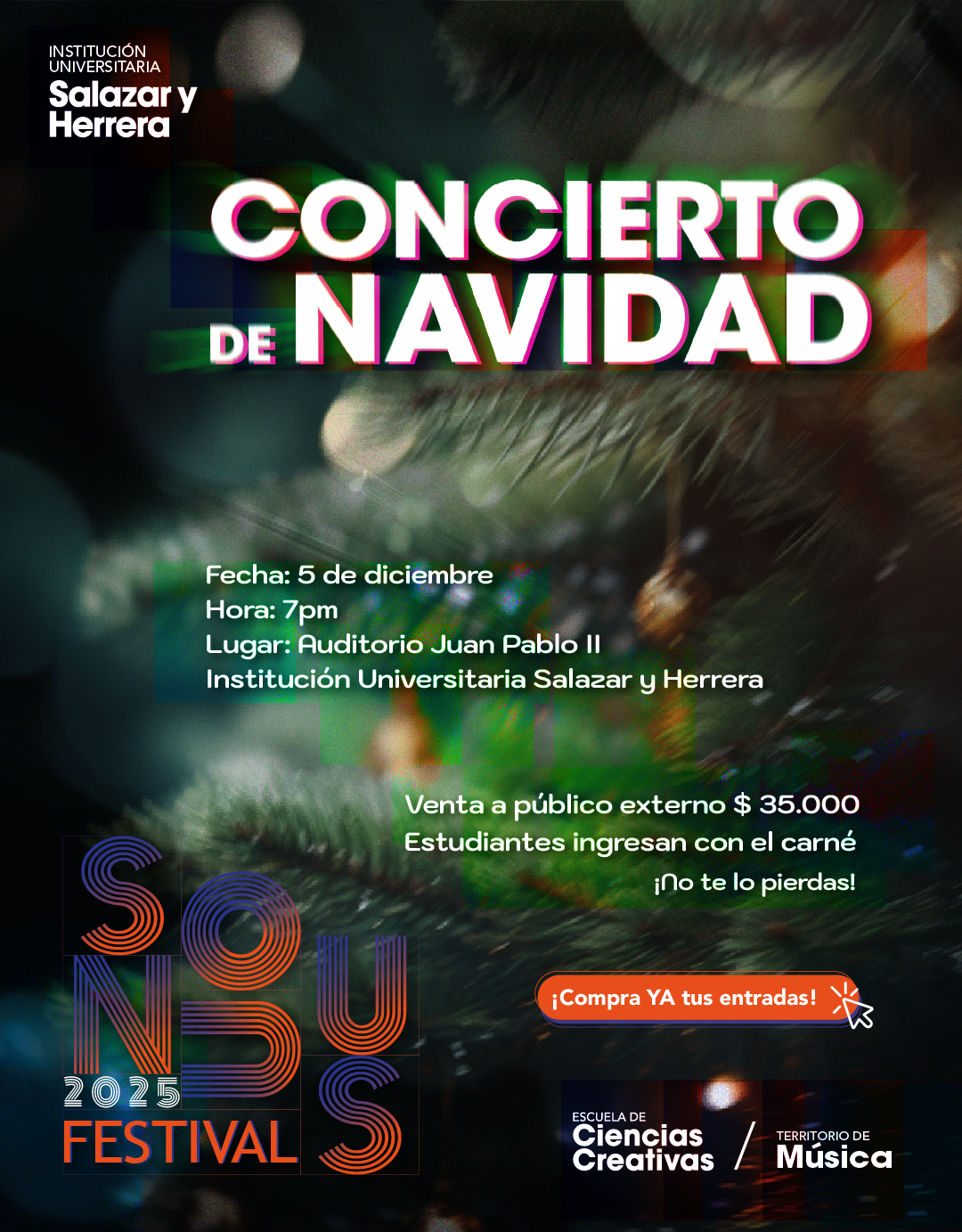 Acompáñanos en el Concierto NavideñoIUSH