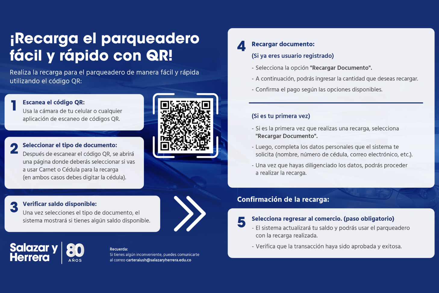 Recarga el parqueadero fácil y rápido con QRIUSH