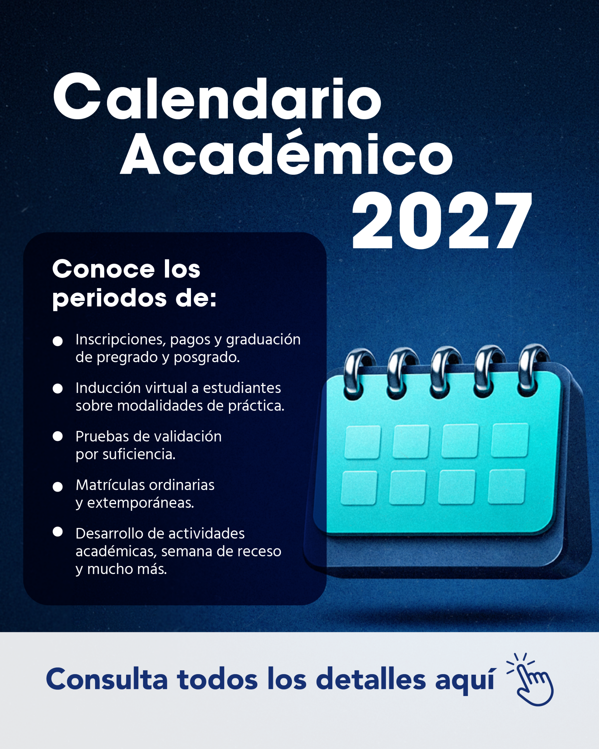 Banner móvil - Calendario Académico 2027